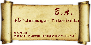 Büchelmayer Antonietta névjegykártya